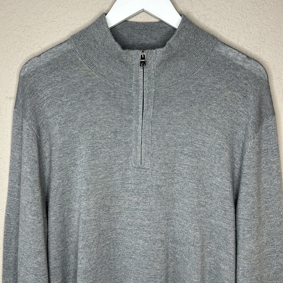 Banana Republic 100% Italian Merino Wool Quarter Zip Sweater Size XL - Picture 2 of 13